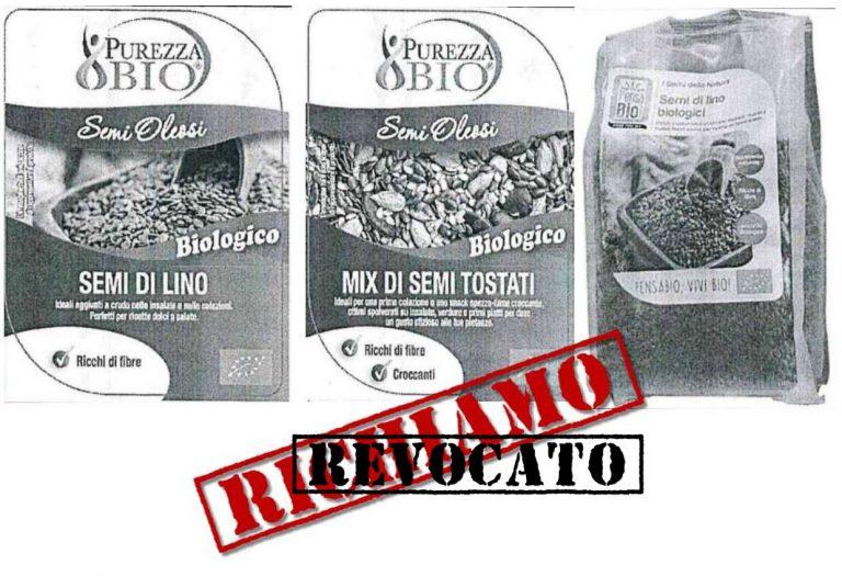 Richiamati semi di lino e mix di semi per allergene non dichiarato (REVOCATO)