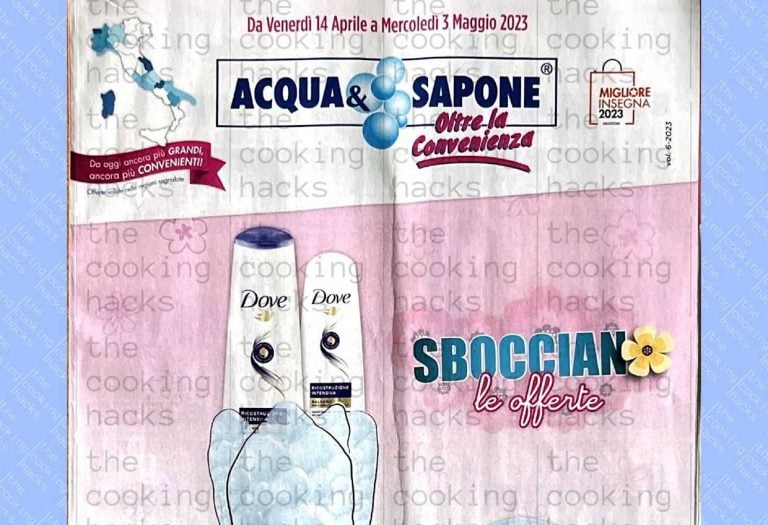 Volantino Acqua e Sapone dal 14 aprile al 3 maggio 2023