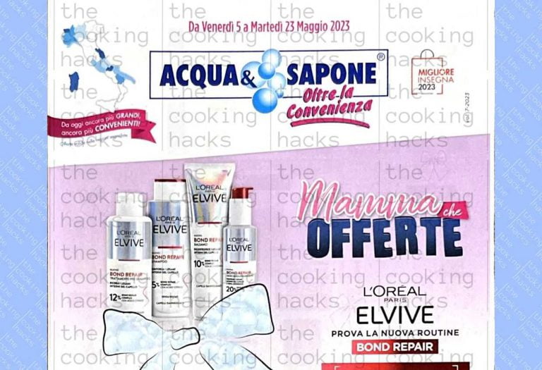 Volantino Acqua e Sapone dal 5 al 23 maggio 2023