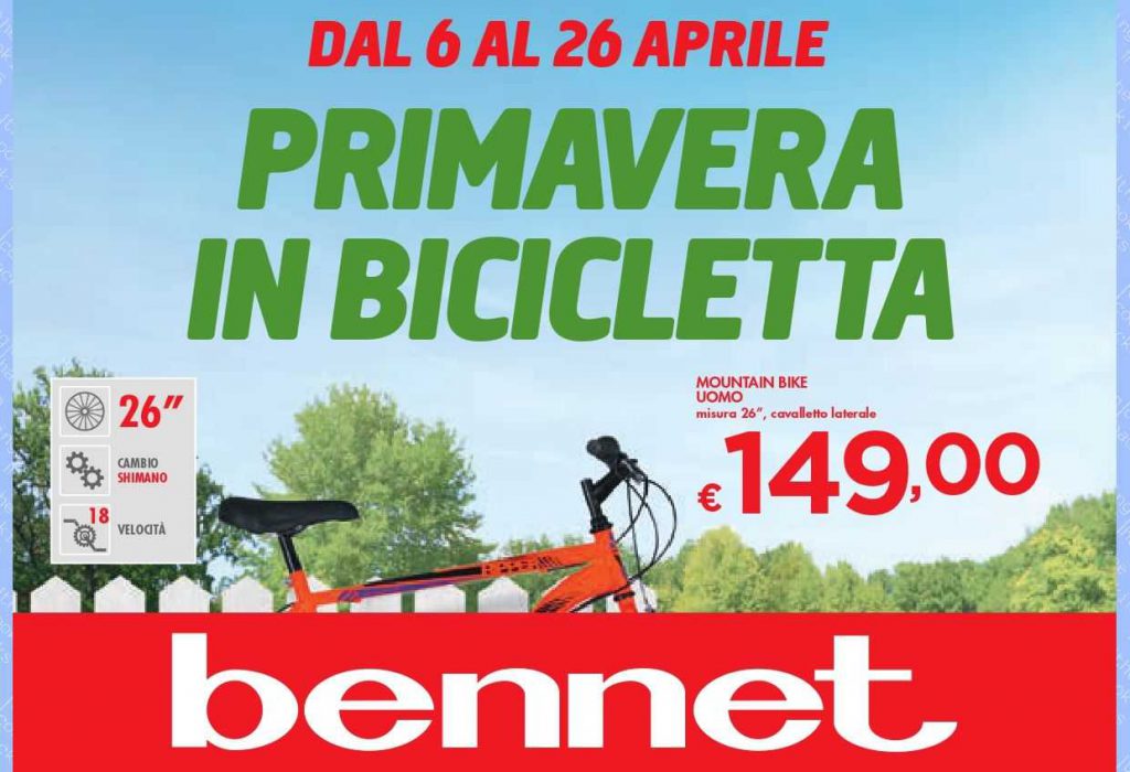 Volantino Bennet Biciclette dal 6 al 26 aprile 2023