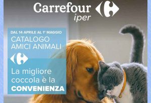 Volantino Carrefour Amici Animali dal 14 aprile al 1 maggio 2023