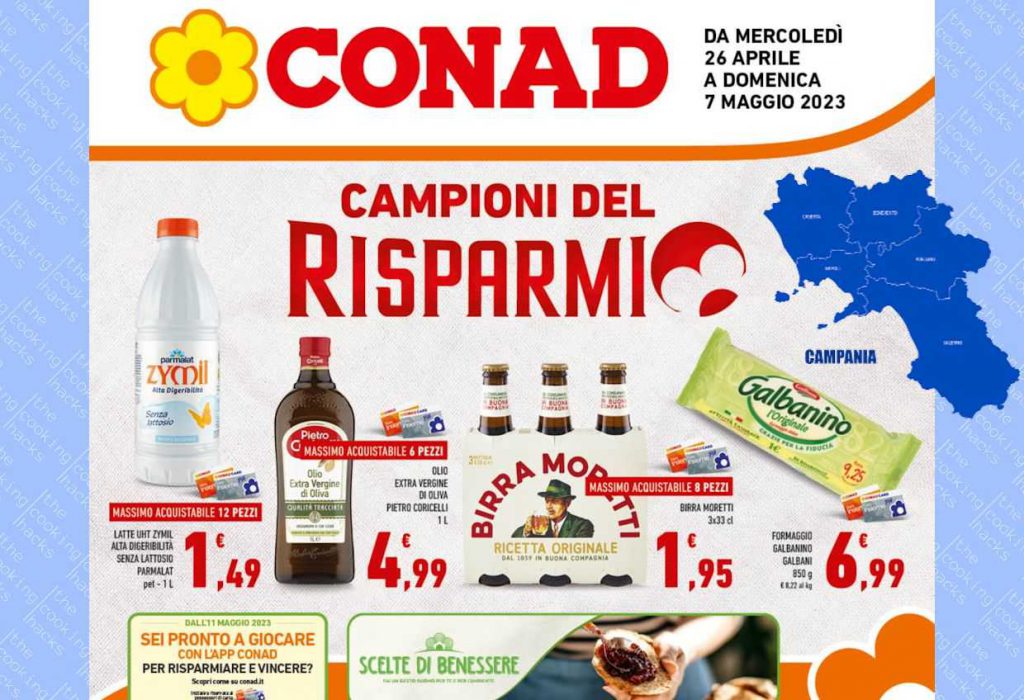 Volantino Conad Campania dal 26 aprile al 7 maggio 2023