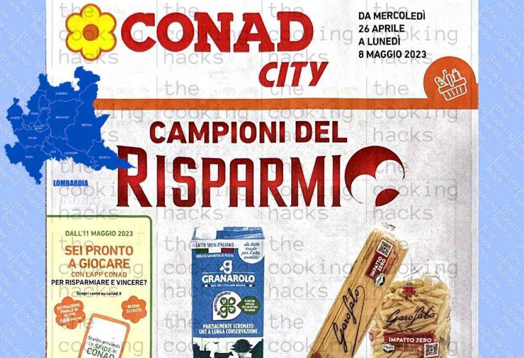 Volantino Conad City Lombardia dal 26 aprile al 8 maggio 2023