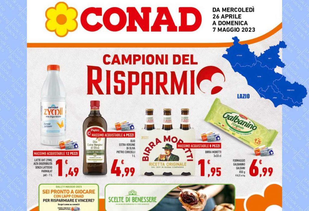 Volantino Conad Lazio dal 26 aprile al 7 maggio 2023