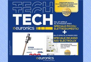 Volantino Euronics Piccoli elettrodomestici e Incasso AEG Electrolux dal 27 aprile al 10 maggio 2023