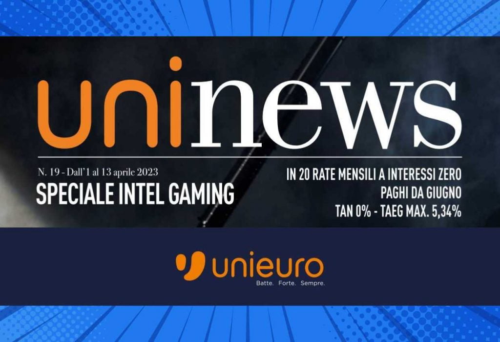 Volantino Unieuro Intel Gaming dal 1 al 13 aprile 2023