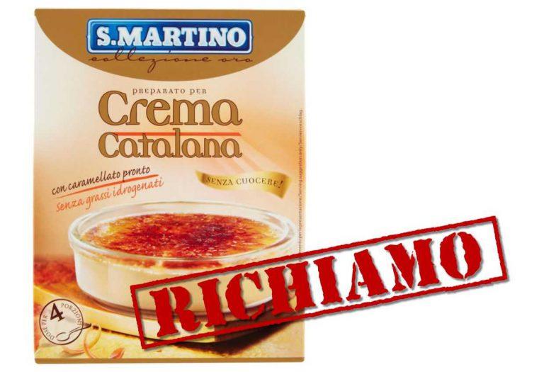 Richiamato preparato per crema catalana per allergeni non indicati in etichetta