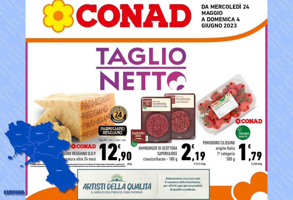 Volantino Conad Campania dal 24 maggio al 4 giugno 2023