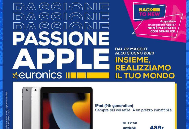 Volantino Euronics Speciale Apple dal 22 maggio al 18 giugno 2023
