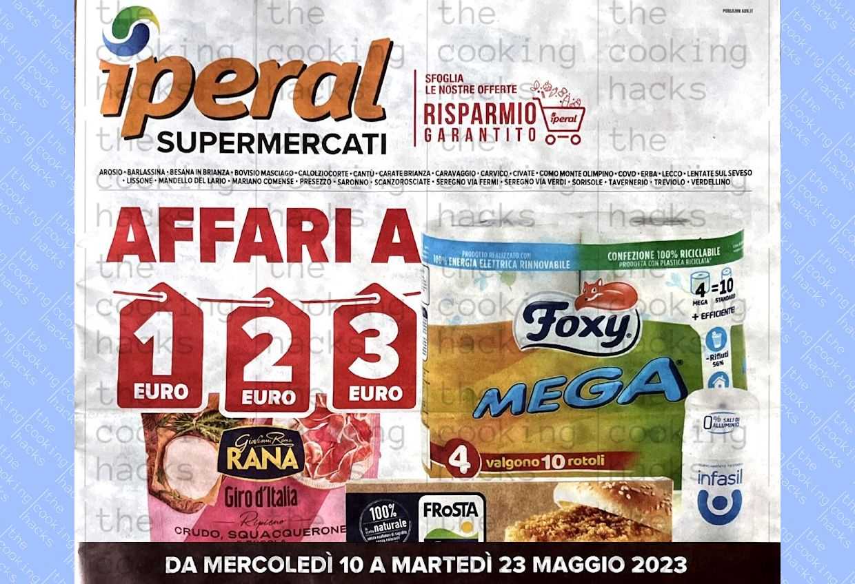 Iperal Milano - Affari a 1, 2, 3 Euro dal 10 al 23 Maggio 2023