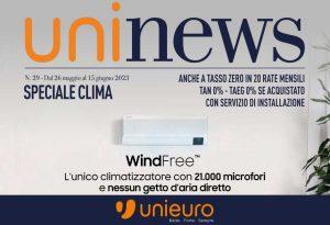 Volantino Unieuro Speciale Clima dal 26 maggio al 15 giugno 2023