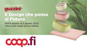 Collezione Guzzini Coop Firenze 2023: contenitori e accessori con plastica a base biologica