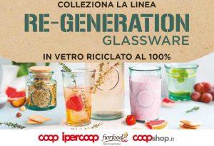 Raccolta punti Coop Re-Generation Glassware 2023, la collezione dei contenitori in vetro per la cucina