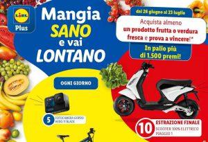 Concorso Lidl 2023 Mangia Sano e Vai Lontano: con Lidl plus vinci Go Pro, bici, scooter e buoni spesa
