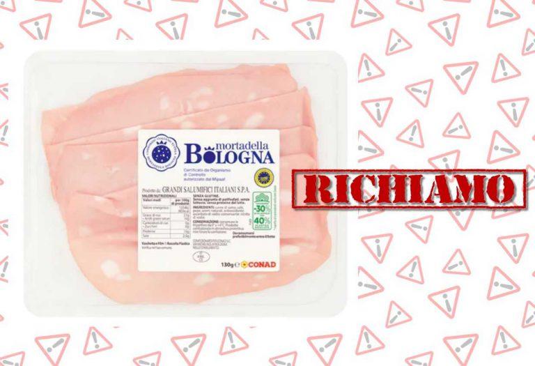 Conad richiama mortadella Bologna per presenza di allergene non dichiarato