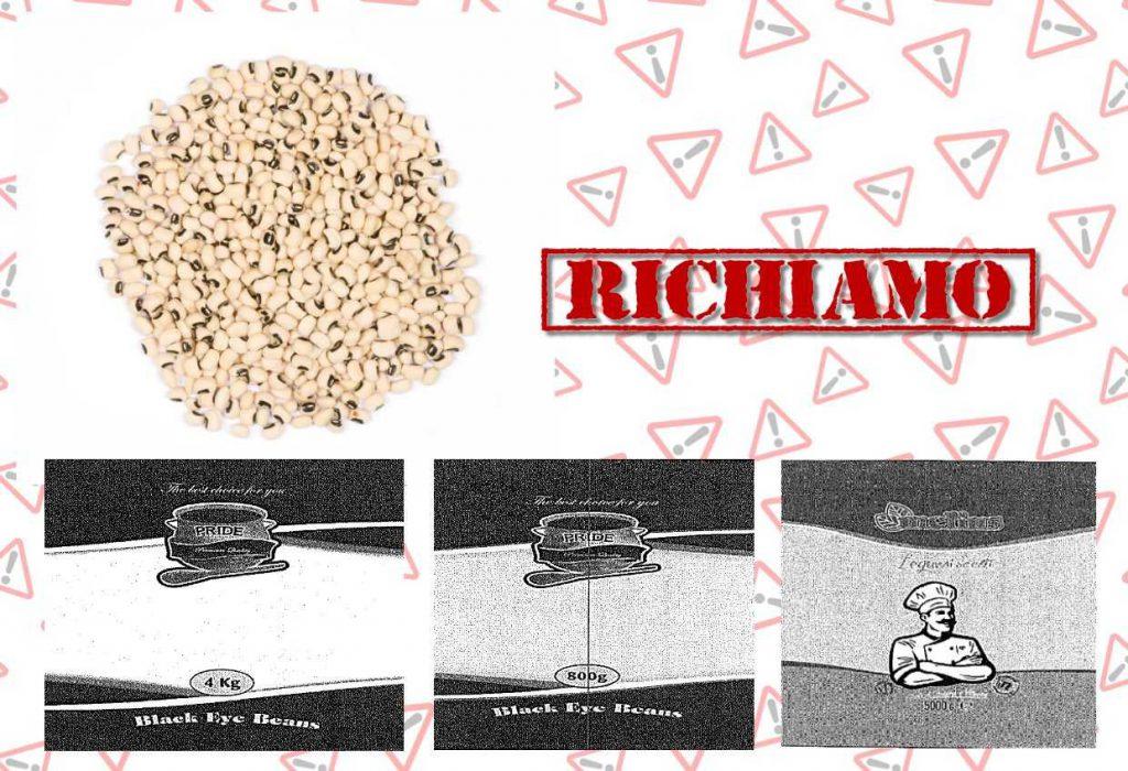 Richiamati fagioli all'occhio nero per rischio chimico