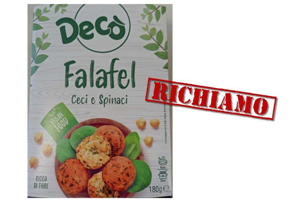 Richiamati falafel ceci e spinaci per possibile presenza di corpi estranei metallici