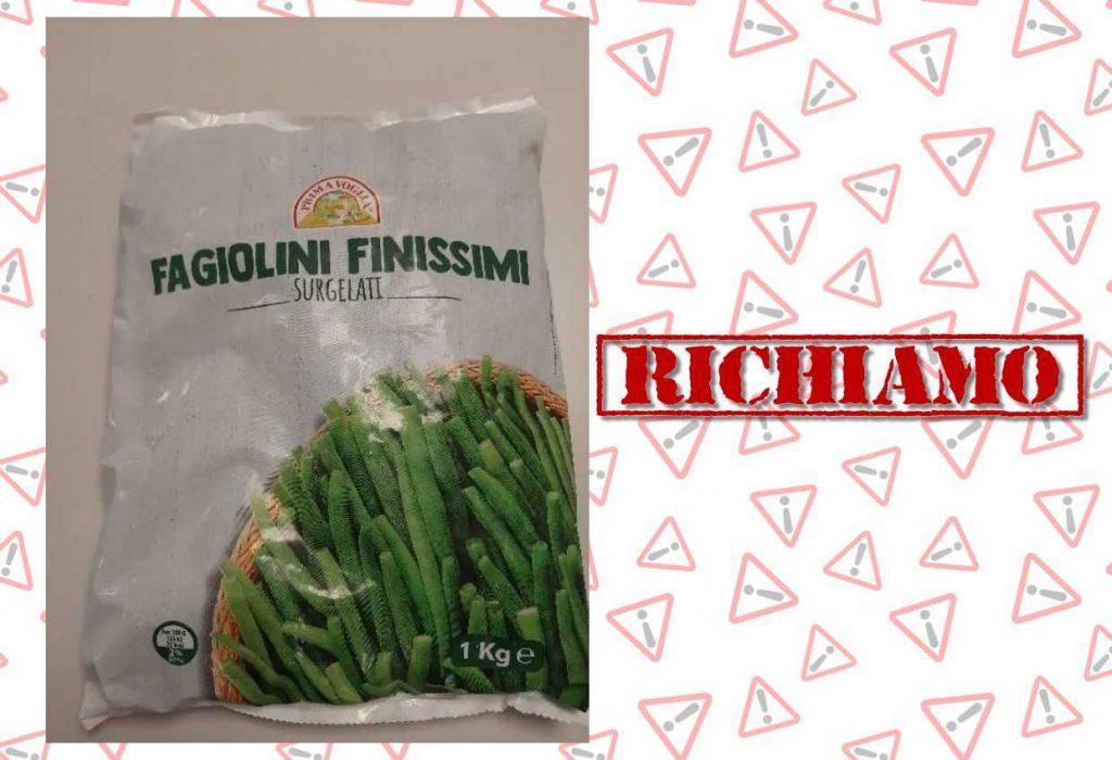 Richiamati fagiolini finissimi surgelati per calibro non conforme