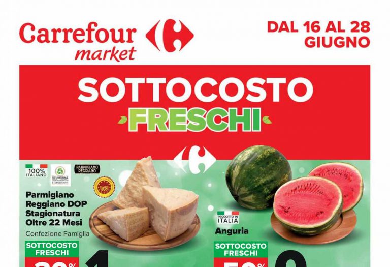 Volantino Carrefour Market dal 16 al 28 giugno 2023