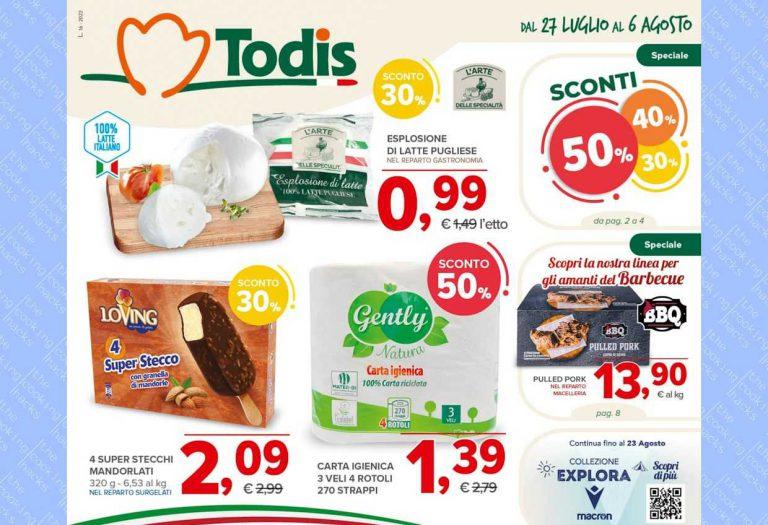 Volantino Todis dal 27 luglio al 6 agosto 2023