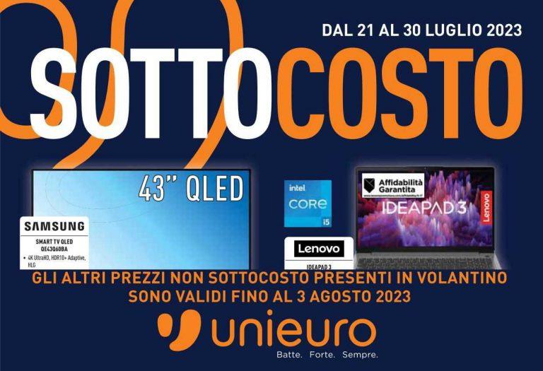Volantino Unieuro dal 21 luglio al 3 agosto 2023