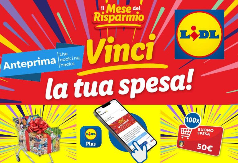 Concorso Lidl Vinci la tua spesa 2023, ecco come vincere un anno di spesa gratis con Lidl Plus