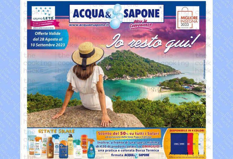 Volantino Acqua e Sapone Sicilia dal 28 agosto al 10 settembre 2023