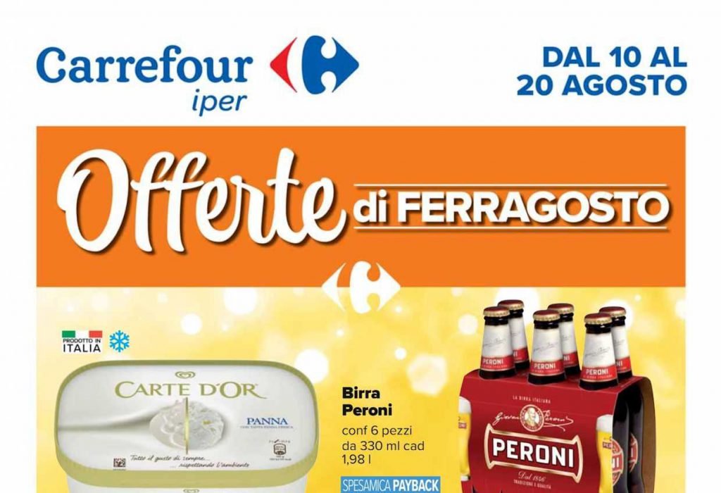 Volantino Carrefour Iper dal 10 al 20 agosto 2023