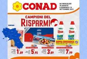 Volantino Conad Campania dal 30 agosto al 10 settembre 2023