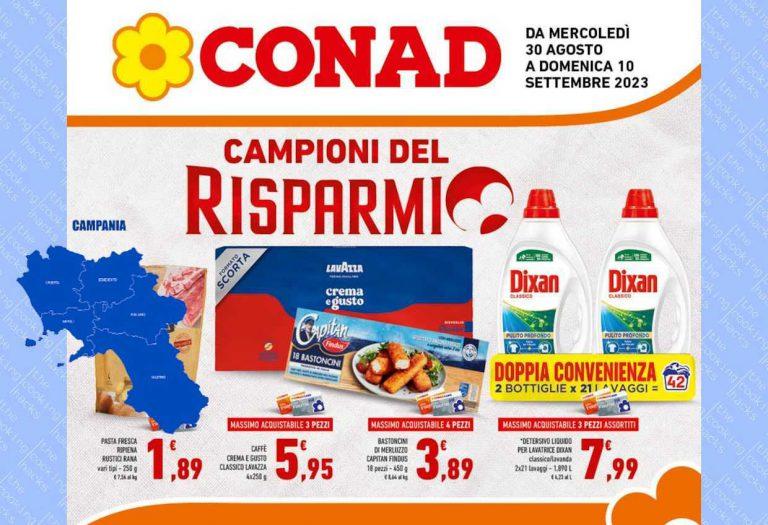 Volantino Conad Campania dal 30 agosto al 10 settembre 2023