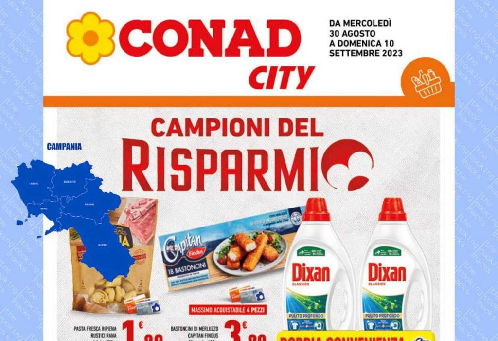 Volantino Conad City Campania dal 30 agosto al 10 settembre 2023