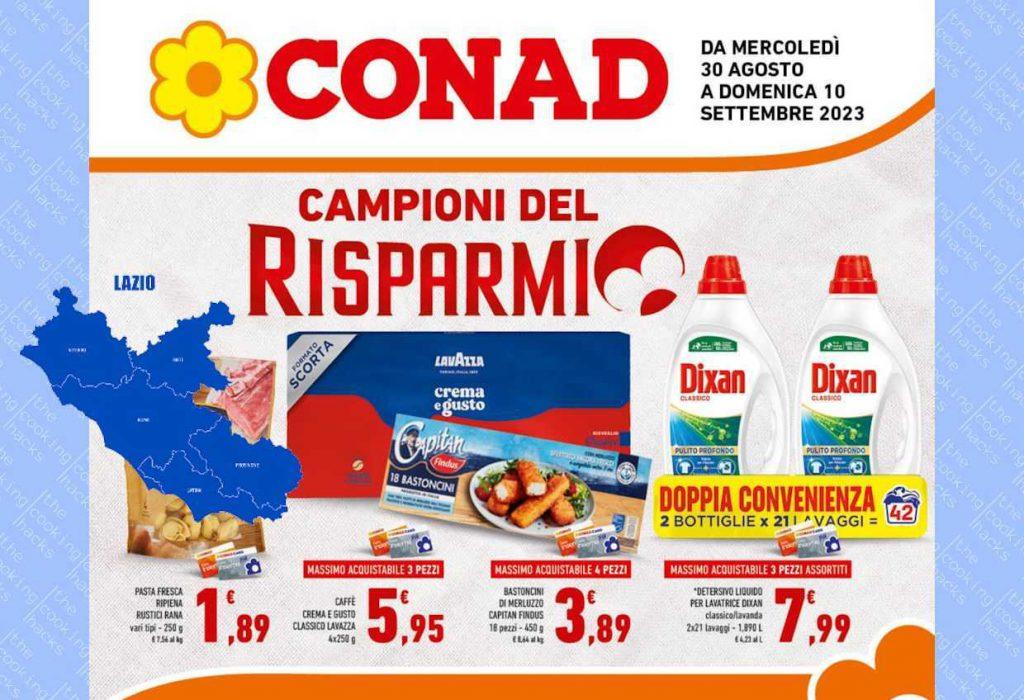 Volantino Conad Lazio dal 30 agosto al 10 settembre 2023