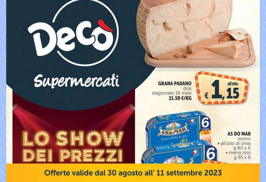 Volantino Decò Supermercati dal 30 agosto al 11 settembre 2023