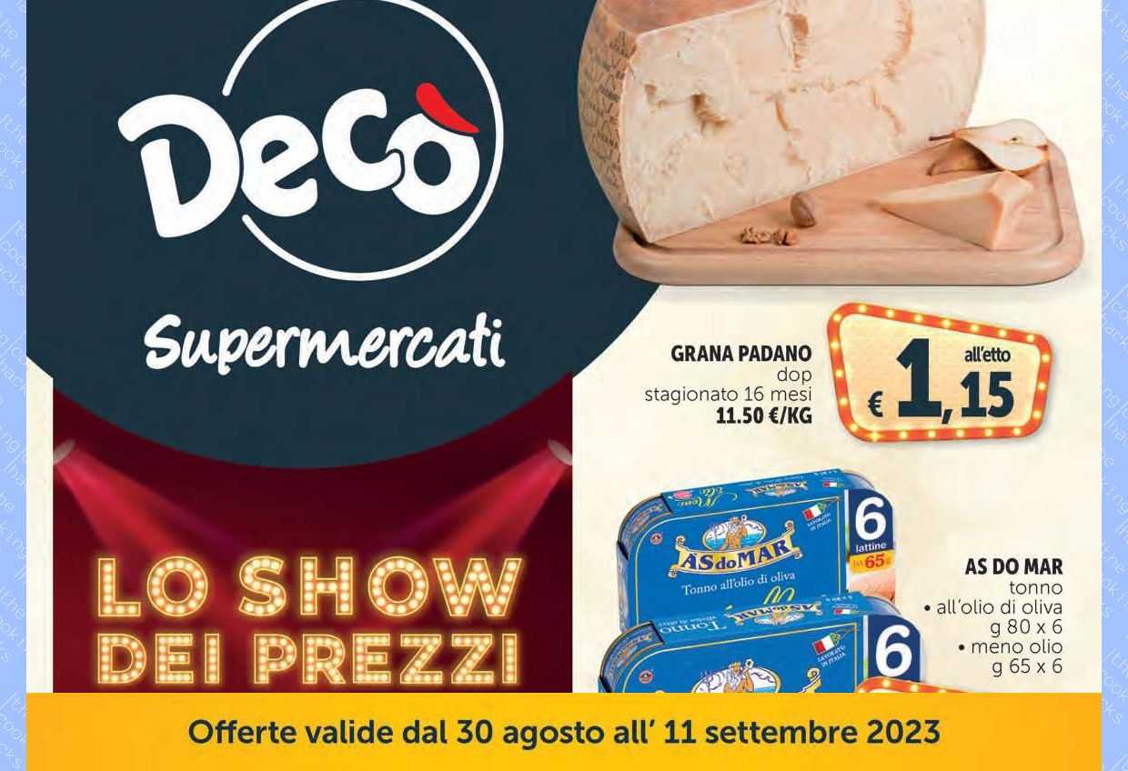 Volantino Decò Supermercati dal 30 agosto al 11 settembre 2023