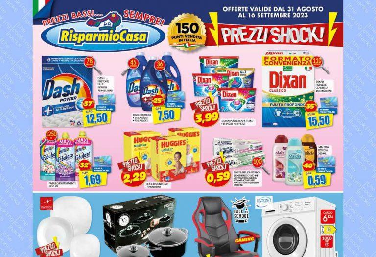 Volantino Risparmio Casa dal 31 agosto al 16 settembre 2023