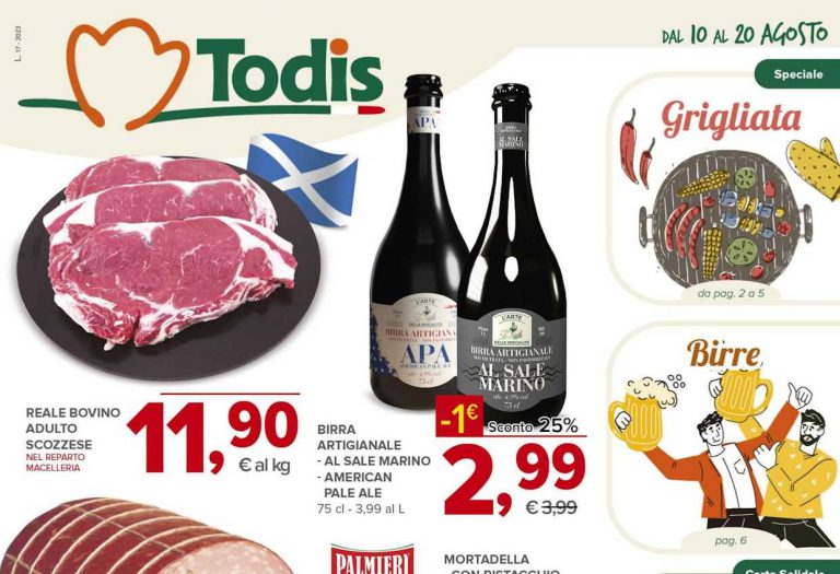 Volantino Todis dal 10 al 20 agosto 2023