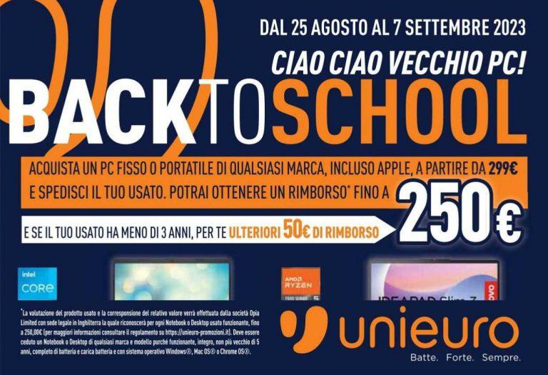 Volantino Unieuro dal 25 agosto al 7 settembre 2023