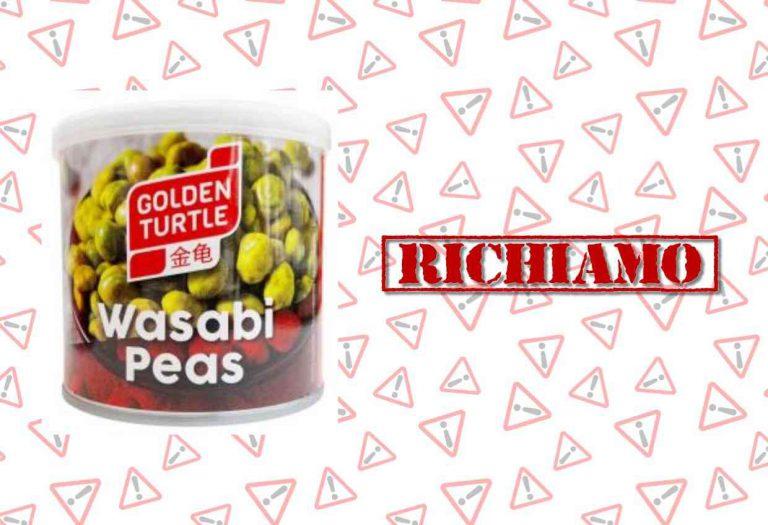 Richiamati piselli al wasabi per allergene non dichiarato in etichetta
