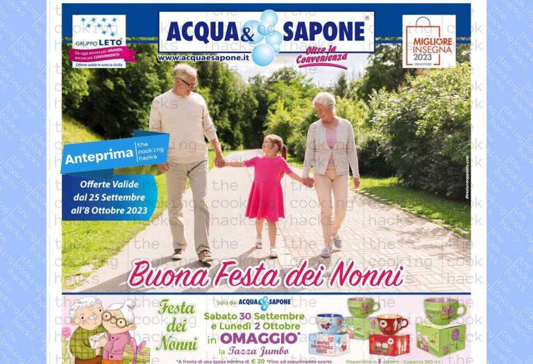 Volantino Acqua e Sapone Sicilia dal 25 settembre al 8 ottobre 2023