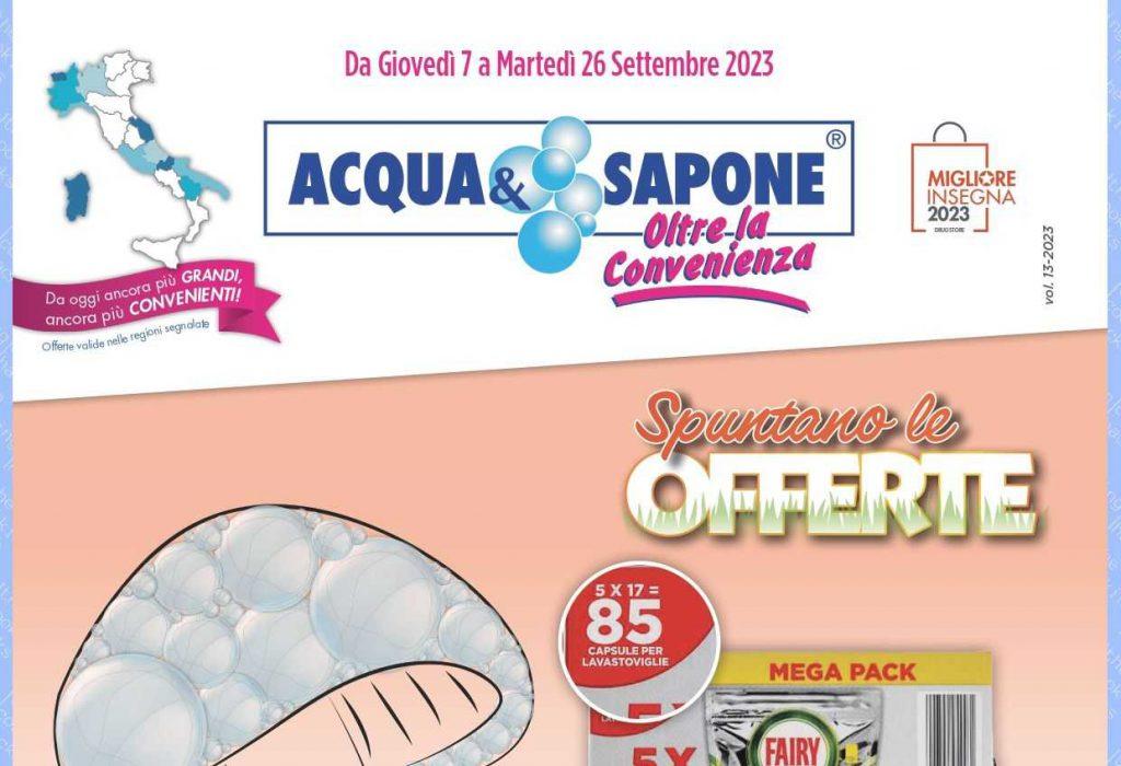 Volantino Acqua e Sapone dal 7 al 26 settembre 2023