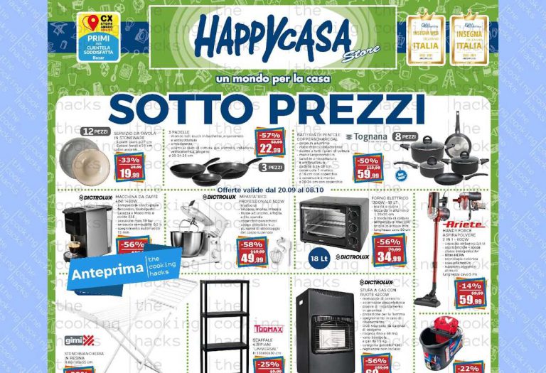 Volantino Happy Casa dal 20 settembre al 8 ottobre 2023