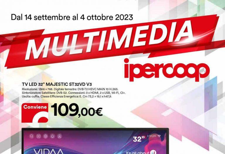 Volantino Ipercoop Multimedia dal 14 settembre al 4 ottobre 2023