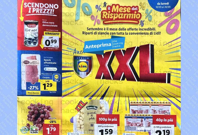 Volantino Lidl anteprima prossima settimana dal 18 al 24 settembre 2023