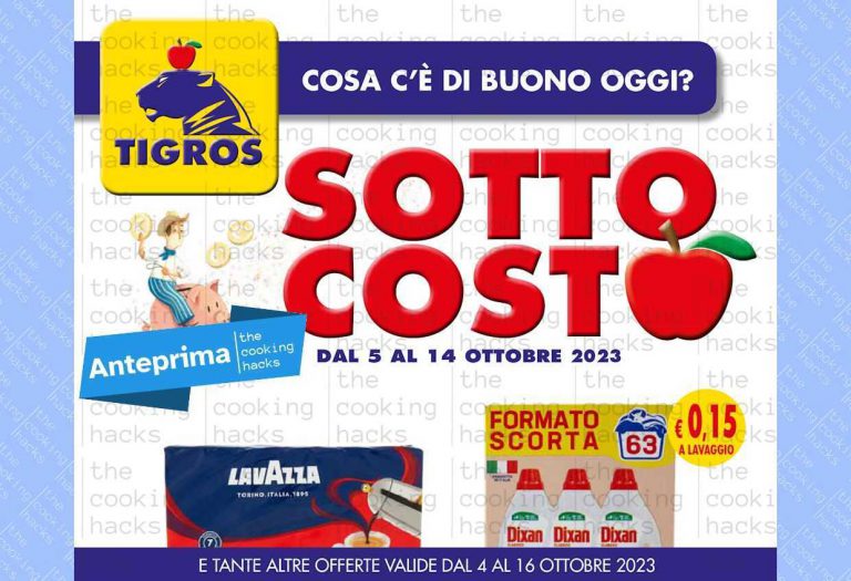 Volantino Tigros dal 4 al 16 ottobre 2023
