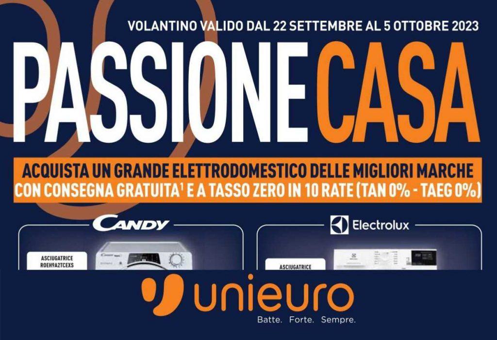 Volantino Unieuro dal 22 settembre al 5 ottobre 2023