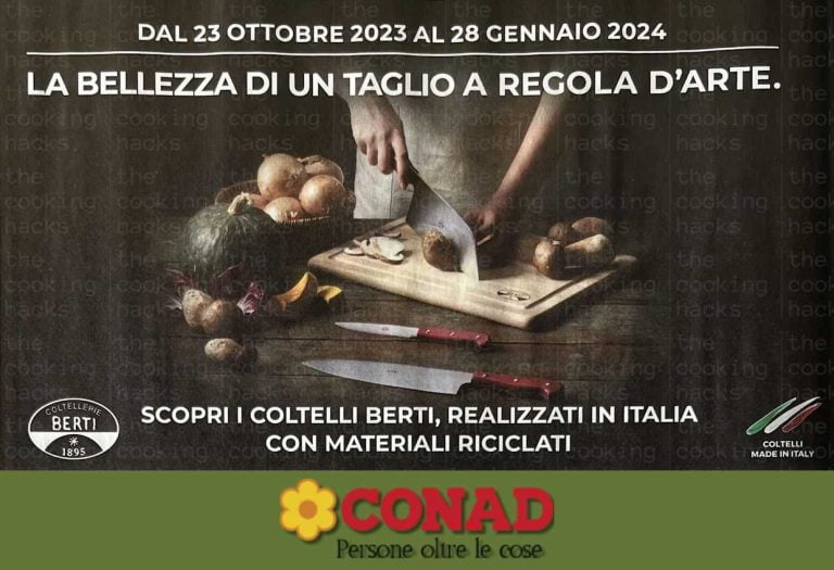 Collezione Berti Conad 2023: come ottenere i premi delle Coltellerie Berti e partecipare al concorso