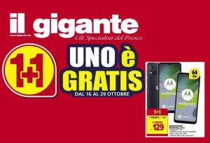 Il Gigante batte Unieuro con il Motorola Moto E13: due al prezzo di uno!