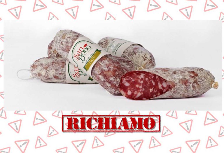 Salamino richiamato per presenza di Salmonella SPP, l'avviso del Ministero della Salute