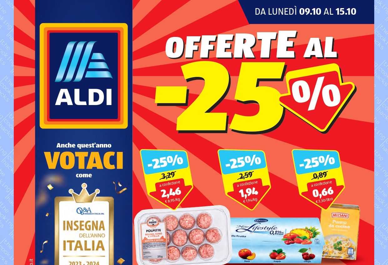 Volantino Aldi dal 9 al 15 ottobre 2023