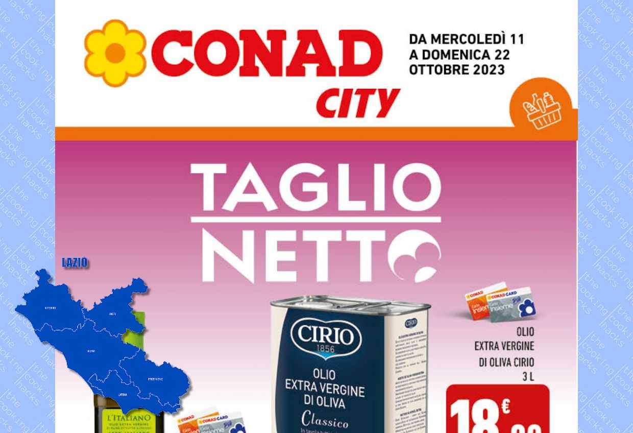 Volantino Conad City Lazio dal 11 al 22 ottobre 2023